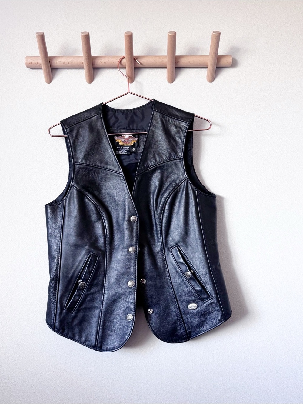 Harley-Davidson Black Leather Women's Motorcycle Vest